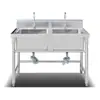 Fregadero de Acero Inoxidable Espesor 304/201 Individual, Doble, Triple Ranura, Lavabo para Platos, Especial para Cocina de Comedor