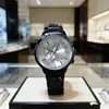 Novo Relógio Masculino Ar Multifuncional de Três Olhos com Movimento a Quartzo, Mostrador Grande, Pulseira de Couro ou Aço Inoxidável, Calendário, Atacado
