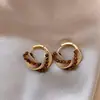 Brincos Olho de Tigre Estilo Melanoid Retro Senso de Design de Nicho Brincos Versáteis Luxo Leve Moda de Alta Qualidade Brincos de Tarraxa para Mulheres