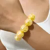 Colar com Pingente de Contas Coloridas a Laser Yongge Jewelry Estilo Europeu e Americano Colorido Bloqueio de Cores Joias de Contas de Vidro