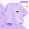 Nuevas Camisetas de Manga Corta para Niños Verano 2025, Tops para Niños, Ropa de Algodón Puro de Manga Media Estilo Verano para Niños, Ropa Delgada de Verano