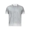 Camiseta Unisex Estilo Americano High Street Lavada Pintada en Spray Retro Diseño de Cuello Redondo Ajustada de Manga Corta para Hombre