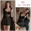 Rosa Sexy Transparente Bordado Renda Alça Com Bojo Aro Push-up Cetim Camisola Camisola de Dormir Roupão Loungewear 4141