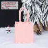 Saco de maçã de Natal transfronteiriço Saco de presente de flanela com desenho animado bronzeado com laço Sacola de presente de doces para crianças