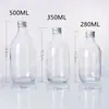 Garrafa de Vidro Transparente Espessa Personalizada para Bebidas Garrafa de Vidro para Suco Garrafa Redonda para Milk Tea com Tampa Garrafa para Café Cold Brew Garrafa para Chá Cold Brew