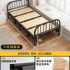 Cama plegable individual para el hogar de madera maciza cama simple habitación de alquiler cama doble de hierro reforzada siesta para adultos 1.2 m cama pequeña