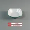 A8 Melamina Patrón de Tela Simple Verde Vajilla Plato para Fondue Plato de Res y Cordero Plato para Barbacoa Plato para Plato de Fondue Plato de Rollo de Res Graso