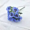 Ornamentos de Flores de Amor-Perfeito Grandes de Cinco Pétalas Artificiais Transfronteiriços para Decoração de Casa e Arranjos de Casamento, Flores Artificiais de Seda no Atacado