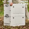 Caja de almacenamiento para camping, organizador de maletero de coche, gran capacidad, caja extragrande, diseño de mesa integrada, multifuncional, caja plegable para exteriores