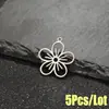 Diseño Geométrico Personalizado Europeo y Americano Colgante de Flor Cortada Acero Inoxidable Colgante de Ensamblaje DIY Colgante Decorativo Versátil
