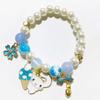Pulsera de Perlas de Cristal, Sencilla y Linda, Estilo Sanrio, Cinnamoroll, Mejor Amiga, Hermana, Pulsera de Cuentas para Mujer, Hecha a Mano