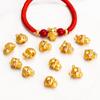 Oro Mate diy accesorios de joyería agujero pasante cuentas doce signos del zodiaco caricatura año de nacimiento cuerda roja cuentas de la suerte pulsera al por mayor