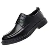 Sapatos masculinos de couro da marca Dragonfly, estilo britânico para ocasiões formais, novos casuais de couro macio com sola macia 2026 sapatos masculinos para casamento e noivo