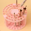 Porta lápices de acrílico multiusos para almacenamiento, porta lápices, pincel, plástico, estante de almacenamiento para brochas de maquillaje, gran capacidad, escritorio, sensación de alta gama