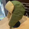 Gorras de Piloto para Hombres y Mujeres, Engrosadas para Otoño e Invierno, Cálidas, Cortavientos, a Prueba de Frío, con Protección para los Oídos, Adecuadas para Ciclismo, con Gafas, Gorras de Algodón Lei Feng, Transfronterizas