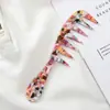 Europa e Estados Unidos cross-border quente ácido acético placa pente requintado anti-estático pente de cabelo moda mármore padrão cor pente de cabelo mulheres