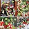 Avión de Madera Más Vendido Transfronterizo Color Verde Caramelo Menta Colgante Decoración de Árbol de Navidad Decoración de Ambiente Festivo