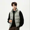 Chaleco Chaqueta Ligero de Plumas Casual de Moda para Hombre Invierno 2026 con Cuello Alto