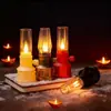 Lâmpada a Querosene Retrô Velas Digitais de Plástico Lâmpada de Vento Lâmpada de Atmosfera LED Luz Noturna Enfeites Decorativos