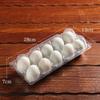 Caja de huevos desechable con engrosamiento de puntos, blíster para 10 huevos de pato transparentes, caja de plástico para mascotas, venta al por mayor