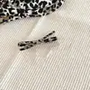 Grampo de Cabelo Leopard Bow Estilo Ocidental Presilha para Franja Quebrada Headwear Ins Explosivo Clipe Lateral para Franja