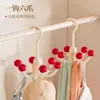 Ganchos de pendurar para lingerie, suspensórios e chapéus, ganchos de armazenamento rotativos de seis garras inspirados na dopamina, organizador de guarda-roupa, uso doméstico, sem necessidade de furar, multifuncional