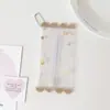 Bolsa de almacenamiento transparente de PVC con encaje Hisocute, bolsa de transporte para muñeca de algodón, bolsa pequeña de embalaje para caramelos con estampado de dibujos animados