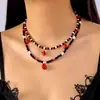 Conjuntos Populares de Joyería Transfronterizos Europeos y Americanos, Collar Ajustable de Semillas con Cabeza de Calabaza de Halloween, Colgante de Fantasma, Accesorios Festivos
