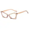 Gafas lisas personalizadas con forma cóncava para hombre y mujer, marco de gafas divertido para exportación, nuevo estilo ojo de gato, gafas con filtro de luz azul, venta al por mayor