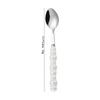 Juego de Cubiertos de Acero Inoxidable 304, Cuchillo, Tenedor y Cuchara con Mango de Perla Cerámica, Vajilla de Lujo Accesible Estilo Ins Coreano, Cuchara y Tenedor de Postre al Por Mayor