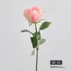 Flor de Rosa Única Simulada Estilo Europeo Sala de Estar Decoración del Hogar Decoración de Boda Rosa Rizada Guía de Camino Ramo de Rosas Simuladas