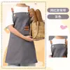 Delantal de Lona al por Mayor Transfronterizo Impermeable y a Prueba de Aceite Estilo Nuevo Catering Ropa de Trabajo Personalizada Resistente a las Manchas para Mujer Delantal de Cocina Impreso para Publicidad