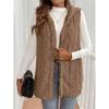 Cárdigan Casual de Invierno para Mujer con Capucha y Botones, de Felpa de Doble Cara en Color Sólido, de Venta Caliente en Comercio Exterior Transfronterizo Europeo y Americano