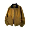 Nueva Chaqueta de Trabajo Detroit Color-Block Retro Americana de Algodón Lavado con Cuello Vuelta Jianheng para Mujer con un Toque de Alta Gama para Hombre