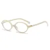 Nuevos de Moda Estilo Coreano Retro Versátiles Lisos Armazones para Gafas de Mujer Nerd Ovalados Moda Gafas Sin Graduación