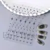 Pegatinas Transfronterizas para Uñas Nuevas Ins Pétalos Huecos Dorados y Plateados Líneas Metálicas Simples Pegatinas Adhesivas para Uñas Venta al por Mayor