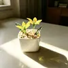Vaso de Suculenta Esmaltado Zibo, Ornamento de Flor de Vidro, Planta Verde, Presente de Dia das Mães, Decoração Artesanal