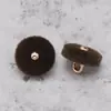 Botones de Resina de Terciopelo para Trajes Tang y Hanfu, Botones Metálicos para Suéteres y Abrigos, Botones Decorativos Redondos Cosidos a Mano, Disponibles en 20 Colores