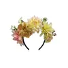 Diadema de Cabeza de Flor Artificial Super Hada Europea y Americana Transfronteriza Tocado para Fotos de Viaje de Primavera y Verano Tocado para Fiesta de Boda Vestido de Baile
