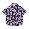 Camisas Florales de Comercio Exterior Transfronterizo, Manga Corta, Unisex, Estilo Pareja, Estilo Vacaciones en la Playa, Festival Songkran, Camisas Tailandesas, Chaquetas