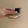 Pinza de agarre de metal de cola de caballo alta, artefacto fijo, pinza de agarre pequeña, pinza para el cabello para tocado, parte posterior de la cabeza femenina, pinza pequeña de tiburón, accesorios para el cabello