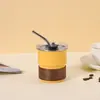 Nueva Taza Termo de Acero Inoxidable Portátil de Moda Taza de Cerveza Creativa Europea de Una Sola Capa Taza de Café con Popote para Viajes al Aire Libre