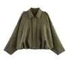Nueva Chaqueta Bomber de Cuello con Textura de Gamuza, Ropa para Mujer Transfronteriza Europea y Americana, Otoño e Invierno 2025