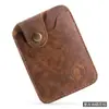 Bolsa para tarjetas de cuero de vaca con cabeza de elefante redonda pequeña bolsa para tarjetas productos buenos transfronterizos opciones de comercio exterior juego de tarjetas de cuero genuino juego de tarjetas de identificación tarjeta bancaria
