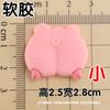 Pink Pig Grande Desenho Animado PVC Rosa Rosa Porco Grampo de Cabelo Creme Cola Capa de Celular DIY Buraco de Plástico Acessórios para Chinelos