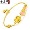 Pulseira de moeda europeia banhada a ouro estilo coreano HELLO cat KITTY pulseira joia 3D banhada a ouro duro para mulheres