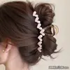 Pinzas para el pelo de lazo estilo coreano, accesorios para el pelo de alta gama, pinzas de tiburón, horquillas exquisitas para mujeres jóvenes, pinzas para el pelo de otoño e invierno para la parte trasera de la cabeza