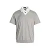 Camiseta de Manga Corta con Cuello Vuelta Falsa de Dos Piezas Estilo Retro Americano Old Money para Hombres y Mujeres, Top Versátil de Verano Holgado Casual de Moda