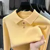 Suéter de punto grueso de invierno con cuello mandarín, con patrón de punto yuanbao, color liso casual, versátil, cálido y adecuado como capa base para hombres