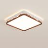 Lámpara de Sala Lámpara de Techo Color Nogal Sencillo Lámpara de Dormitorio Retro Estilo Mid-Century Protección Ocular Ola Rectangular Lámpara Principal de Pasillo